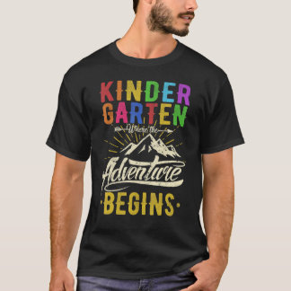 T-shirt Jardin D'Enfants Rétro Où L'Aventure Commence À Re