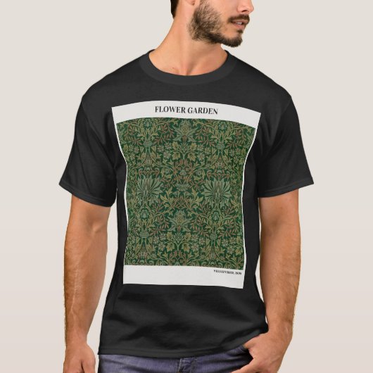 T-shirt JARDIN DES FLEURS par William Morris, Abstrait m v (Devant)
