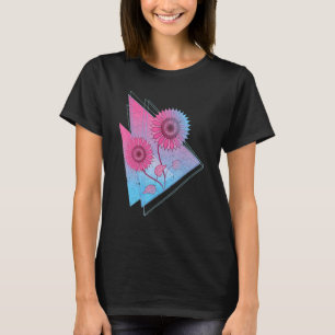 T-shirt Jardin en fleurs Vaporwave des années 90 Rétro Hip