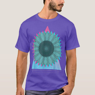 T-shirt Jardin Fleur esthétique Rétro Vaporwave Tournesol 