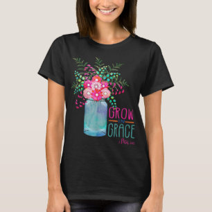 T-shirt Jardin Fleuri En Grace La Bible Chrétienne Femme