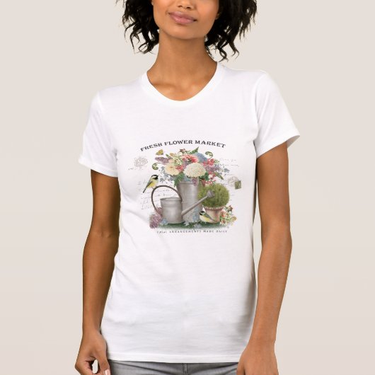 T-shirt Jardin fleuri Vintage (Devant)