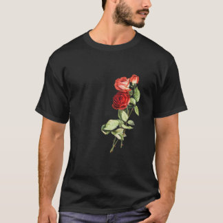 T-shirt Jardin Floral de Fleurs de Rose Vintage