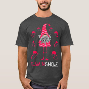 T-shirt Jardin Gnome Flamant rose Flamingnome Drôle Gnome