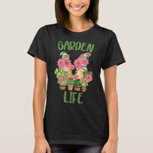 T-shirt Jardin Gnomes avec Plantes Pots Amusants Jardin Hu