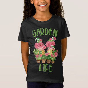 T-Shirt Jardin Gnomes avec Plantes Pots Amusants Jardin Hu