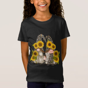 T-Shirt Jardin Gnomes avec tournesol Fun Jardin Humour