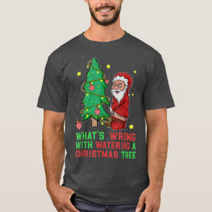 T-shirt Jardin ivre Gnome Peeing Arbre de Noël Boire
