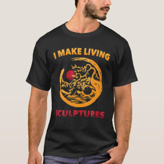 T-shirt Jardin - Je fais des sculptures vivantes - Paix -