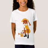 T-Shirt Jardin mignon fille avec fleurs filles (Devant)