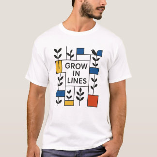 T-Shirt Jardin Modulaire Croître En Lignes