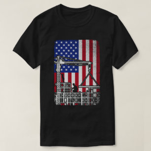 T-shirt Jardin patriotique Vintage USA American Drapeau