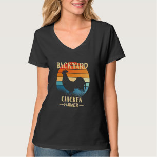 T-shirt Jardin Producteur de poulet Retro Vintage Sunset