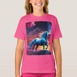 T-shirt Jardin rose Imaginaire de l'étalon blanc