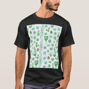 T-shirt Jardin Succulent : Aquarelle Arrière - plan sans c