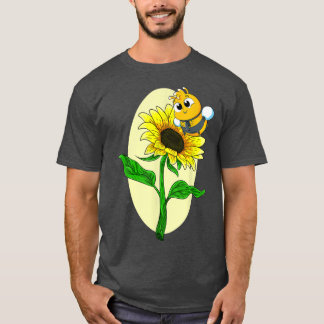 T-shirt Jardin Tournesol mignonne Abee Jaune Fleur Hippie 