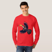 T-shirt Jardin tropical de couleur vive Jungle Toucan Bird (Devant entier)