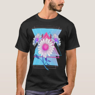 T-shirt Jardinage 4\Jardin Botanique Daisy Vaporwave 90 D