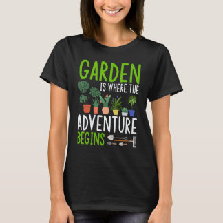 T-shirt Jardinage 4\Le jardin est où l'aventure commence G