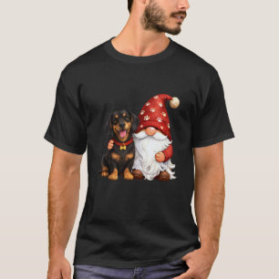 T-shirt Jardinage 4\Nain de jardin avec chien teckel migno