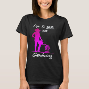 T-shirt Jardinage 4\Vie Avec Citation Ironique de Jardinag