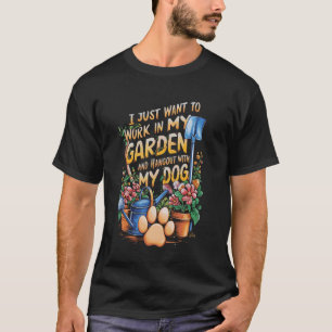 T-shirt Jardinage - Amateur de Chien - Jardinier - Animal