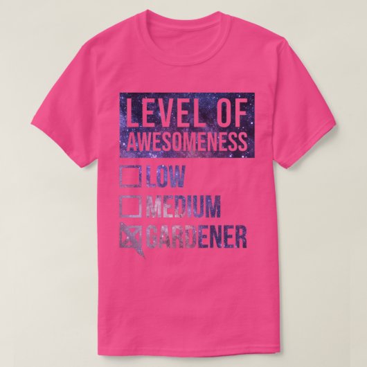 T-shirt Jardinage Amusant Art Niveau Gardener (Design devant)