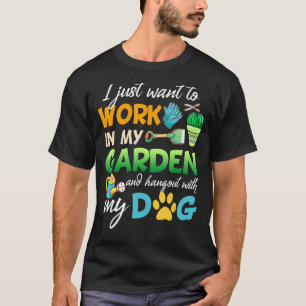 T-shirt Jardinage Chien Jardinier Jardin Animal de compagn