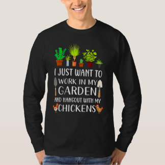 T-shirt Jardinage De Poulet Pour Hommes Gardener Femmes
