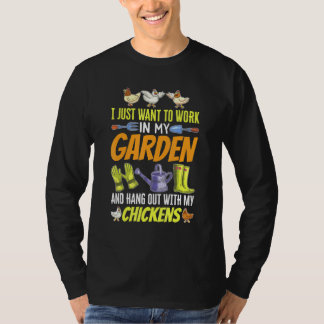 T-shirt Jardinage de poulets de poulet jardinier