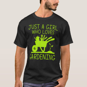 T-shirt Jardinage Drôle Pour Filles Enfants Jardinier Plan