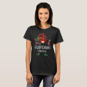 T-shirt Jardinage Gnome Buffalo Plaid Christmas Tree Light (Devant entier)