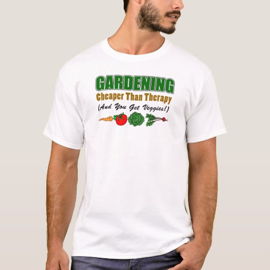 T-shirt Jardinage moins cher que la thérapie (Devant)