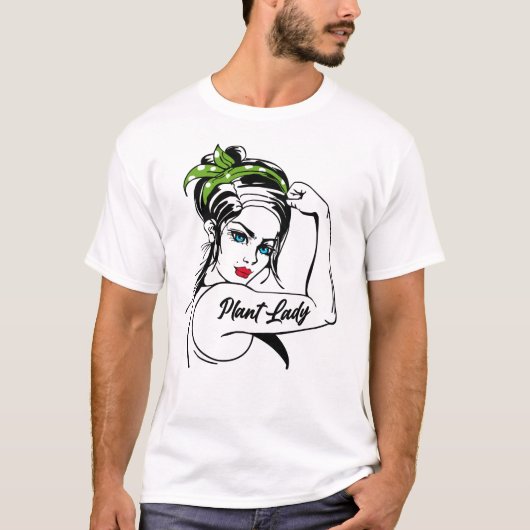 T-shirt Jardinage Plante Lady Rosie Le Riveter (Devant)