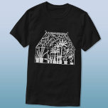 T-shirt Jardinage vintage à effet de serre<br><div class="desc">Une serre vintage remplie de plantes fabuleux. Parfait pour votre jardinier préféré. Art original de Nic Squirrell.</div>