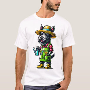T-shirt Jardinier Terrier Écossais Copie