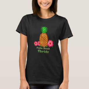 T-shirt Jardins de Palm Beach Floride Ananas Floral