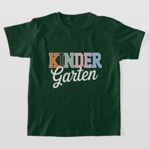 T-shirt Jardins d'enfants – Conception colorée de rentrée