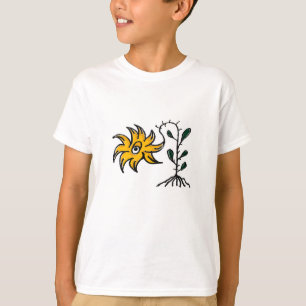 T-shirt Jardins Giggling : Dessin de fleurs de style esqui