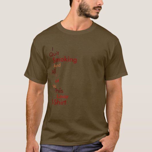 T-shirt J'Arrête De Fumer (Devant)
