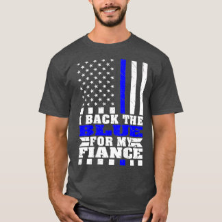 T-shirt J'Arrive Le Bleu Pour Ma Fiance Fière Police De Fi