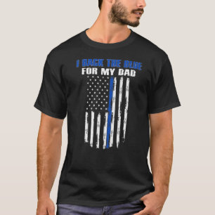T-shirt J'Arrive Le Bleu Pour Mon Père Fier Policier Offic
