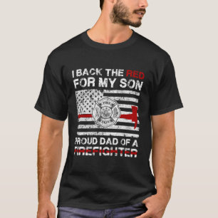 T-shirt J'Arrive Le Rouge Pour Mon Fils Fier Papa D'Un Cou