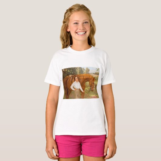 T-shirt Jasmine le Cheval (par Algernon Talmage) (Devant entier)