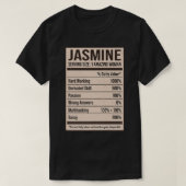 T-shirt Jasmine Nom de la valeur nutritive Pseudo Alias Ti (Design devant)