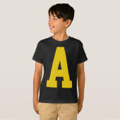 T-shirt Jaune a' En Rouge Pour Alvin Costume Halloween Et (Devant entier)