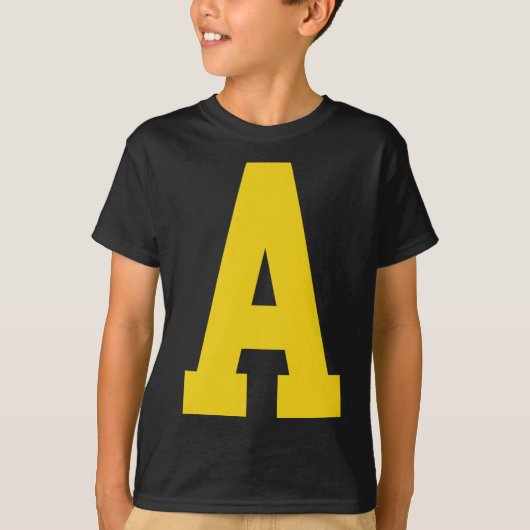 T-shirt Jaune a' En Rouge Pour Alvin Costume Halloween Et (Devant)