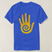 T-shirt Jaune Amérindienne Hopi Main (Design devant)
