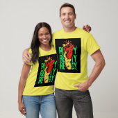 T-shirt jaune avec cœur (Unisexe)