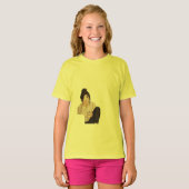 T-shirt jaune avec impressions dessus (Devant entier)